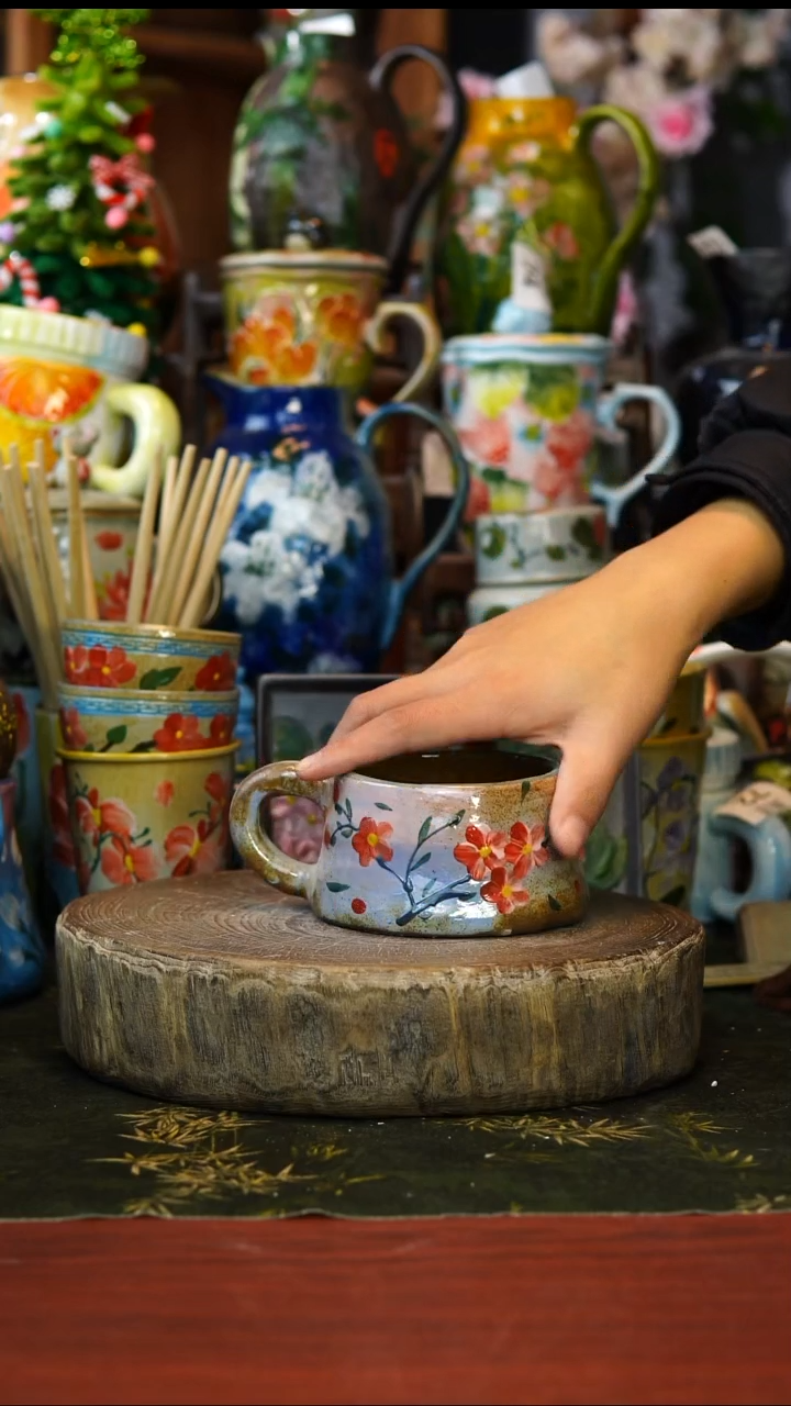 花瓶杯子碗159景德镇手工高温釉下彩