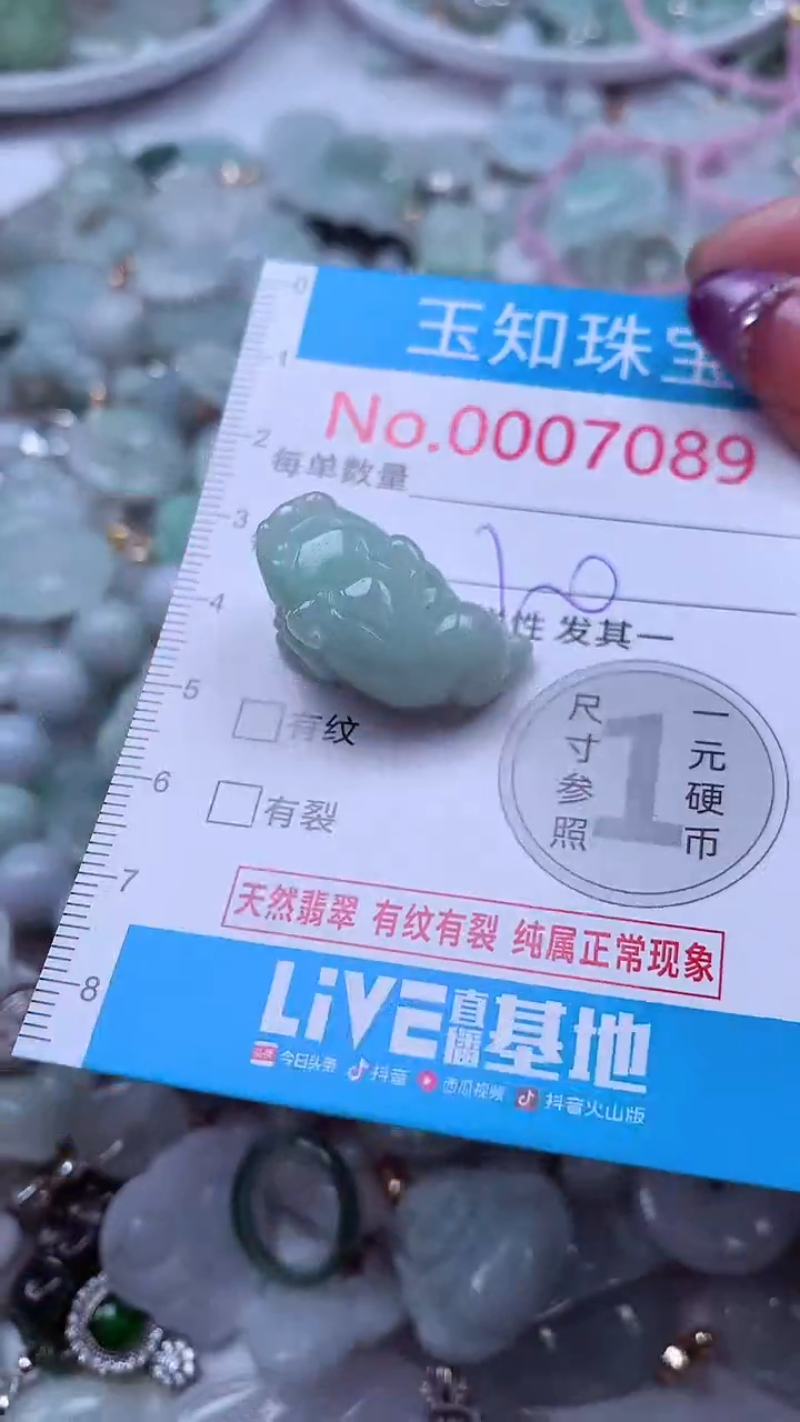 翡翠未镶嵌吊坠(不含链)7089