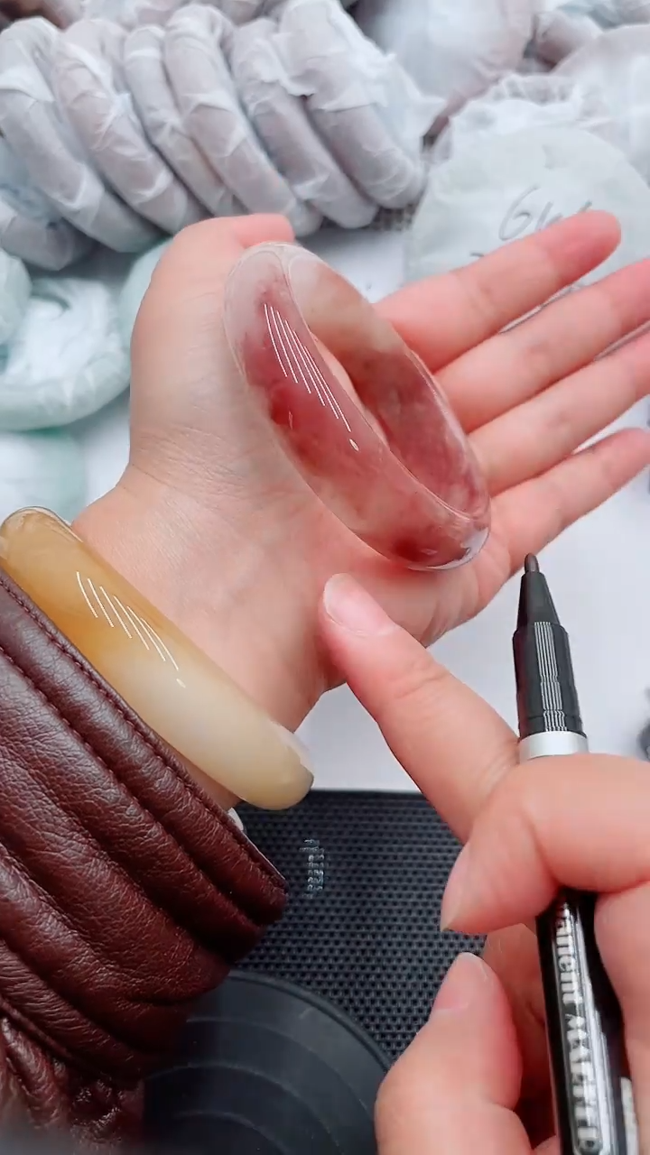 未镶嵌手镯石英质玉113-58-59