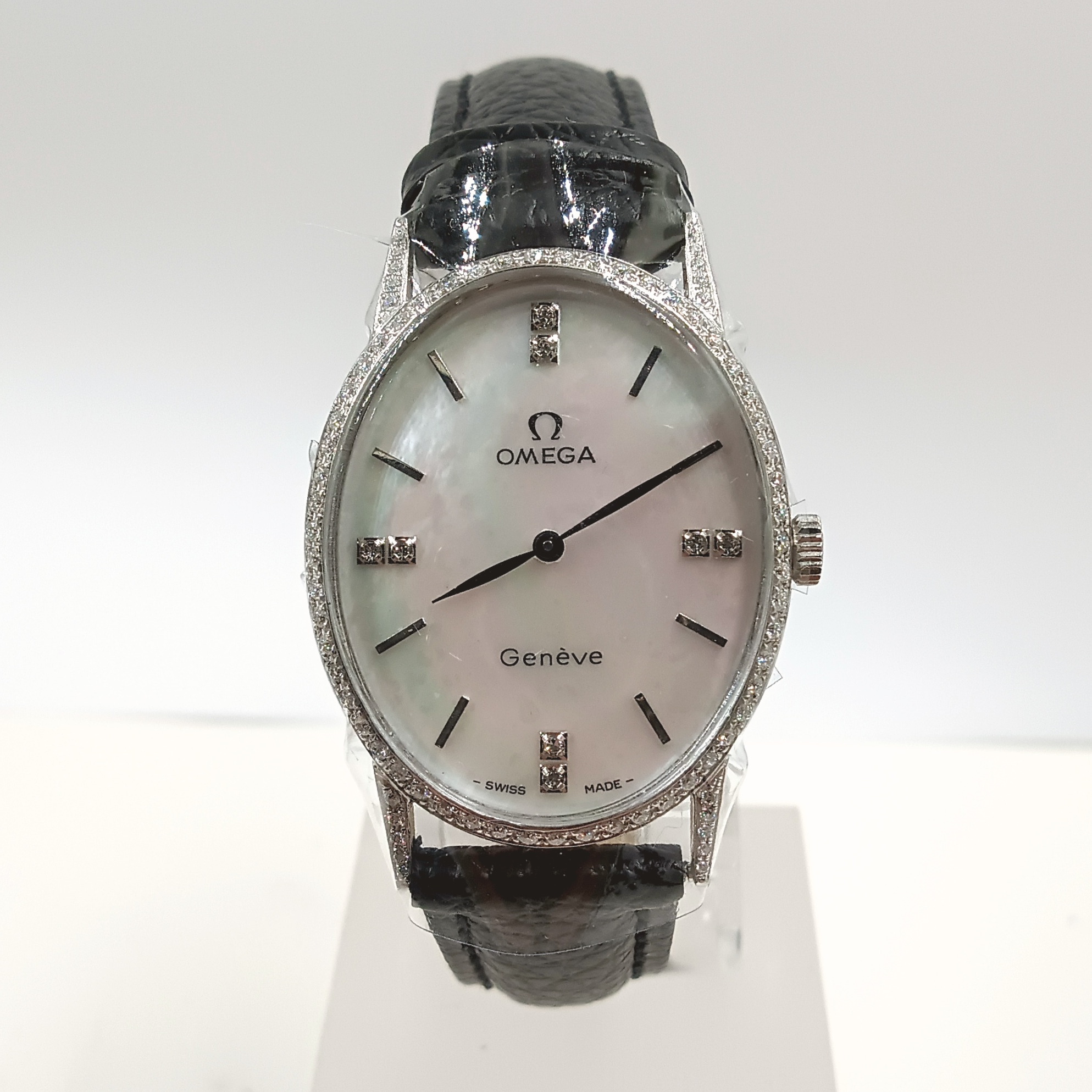 95新 Omega/欧米茄 手动机械表后镶钻盘27x33/256102801