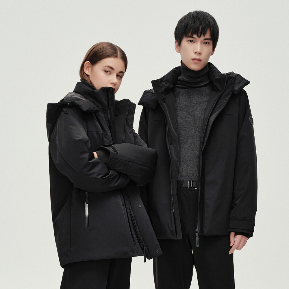 朱先生FIC【波兰95防水绒·短版羽绒派克服】男女款冰湖鸭绒可脱卸帽