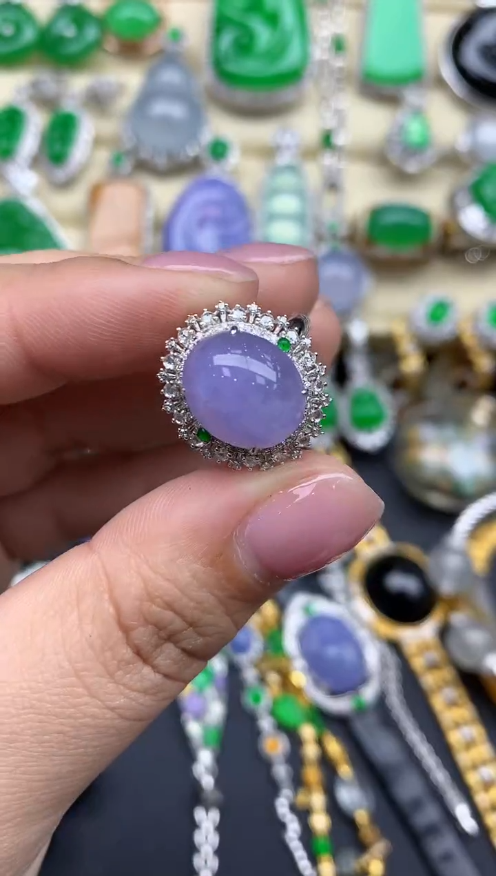 【闪购商品】翡翠戒指18K金镶嵌595-中国好珍宝