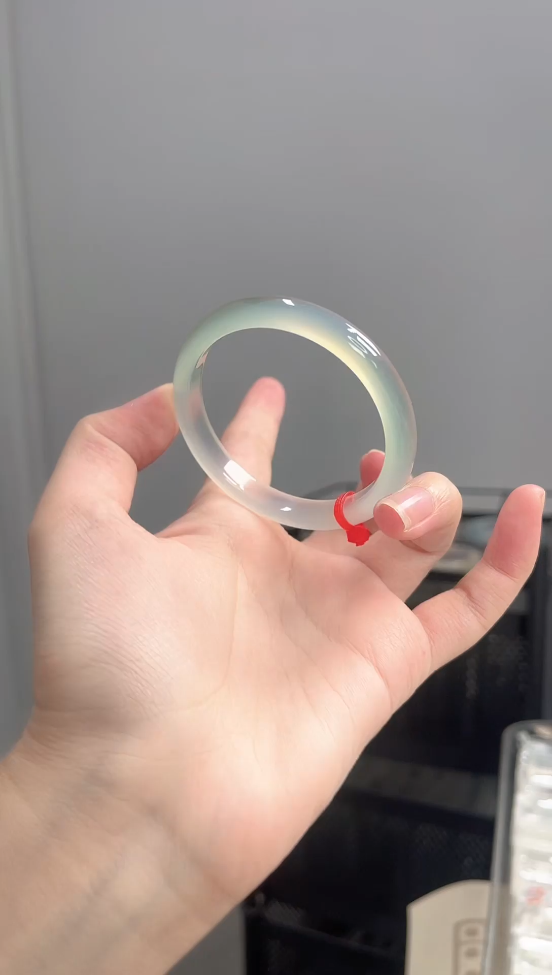 手镯玛瑙/玉髓未镶嵌52正圈半山水