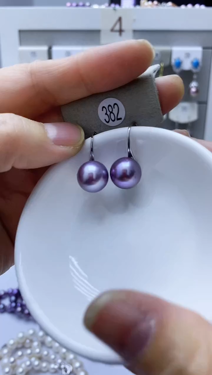 【闪购商品】淡水珍珠耳饰银S925镶嵌382