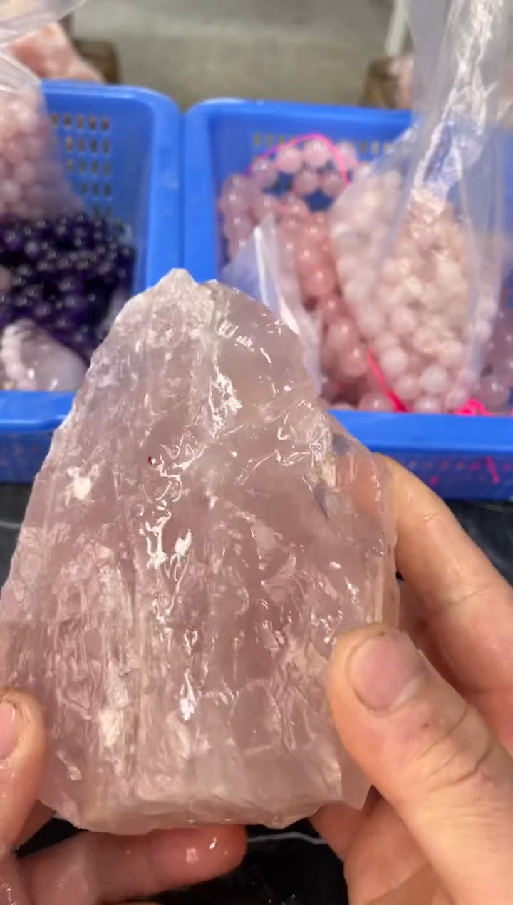 【闪购商品】芙蓉石原石未镶嵌天然粉水晶原石摆件