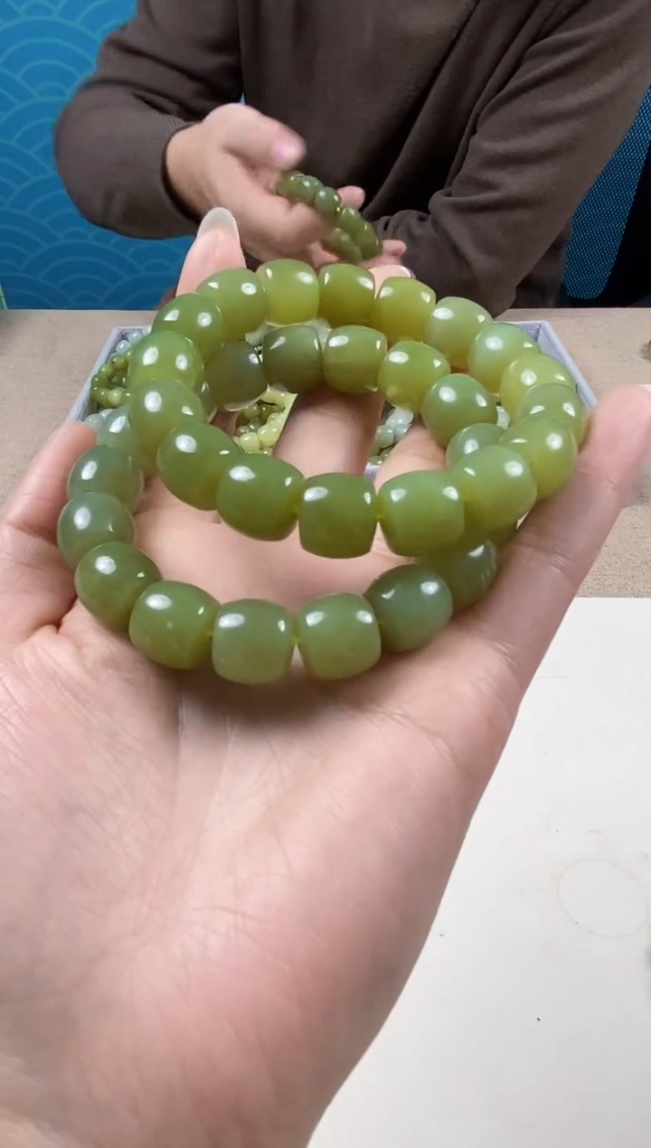 未镶嵌手串和田玉5d-5多样性发货拍一发一