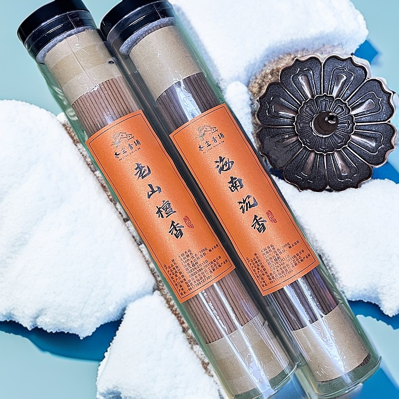 沉香线香100克+老山檀香100克疗愈身心家用室内香薰持久留