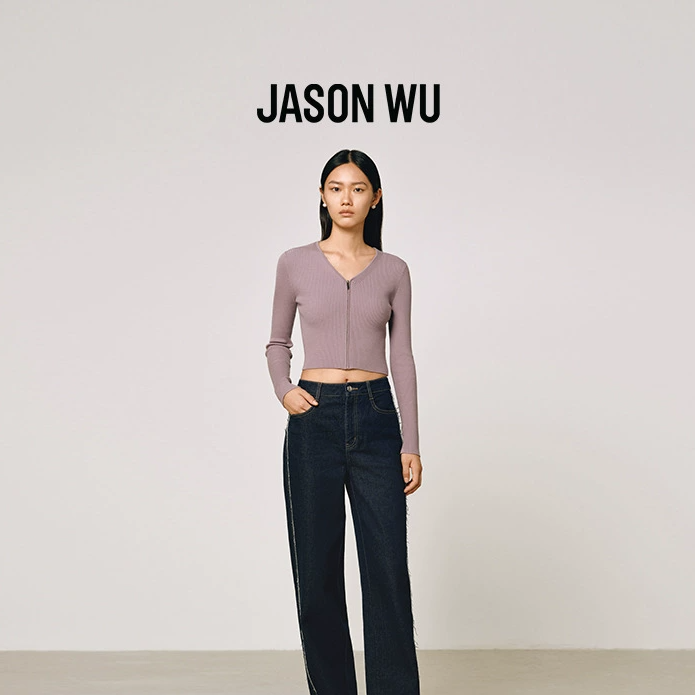 【秋季新品】JASON WU 25年新款毛边直筒裤子长裤休闲牛仔裤女