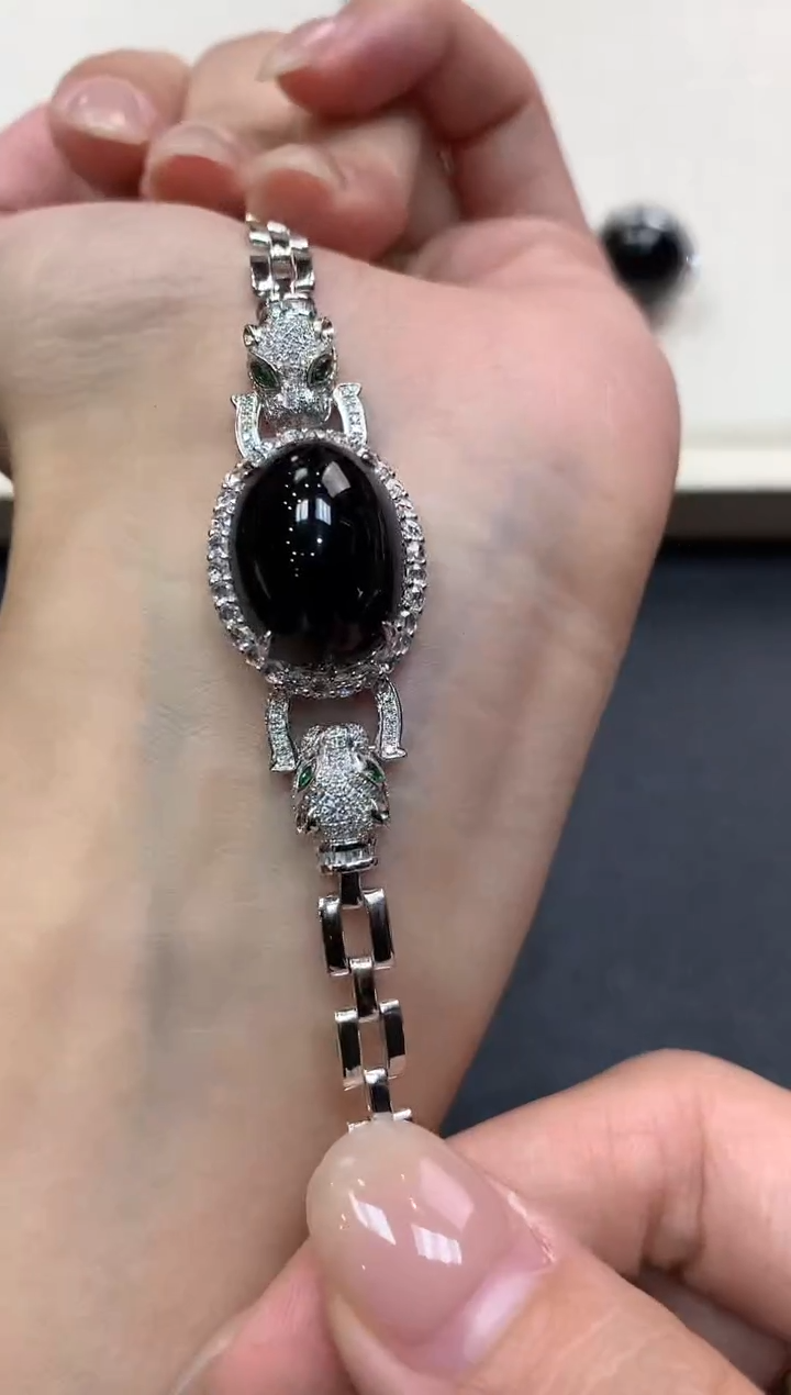 【闪购商品】翡翠手链18K金镶嵌w201     