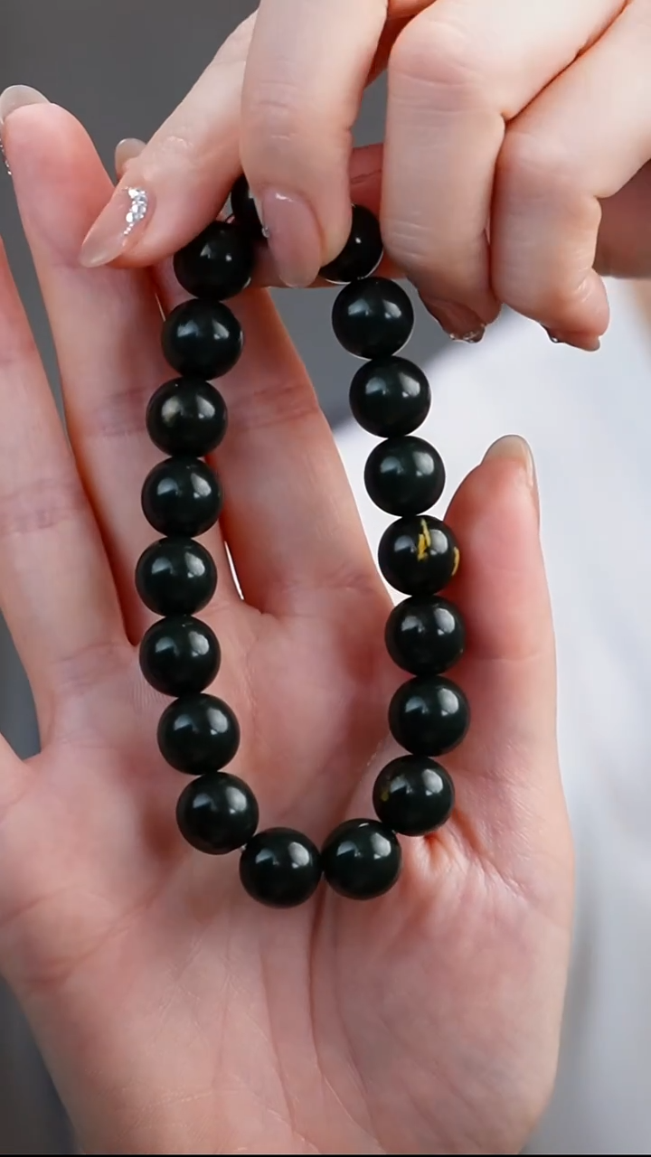 未镶嵌手串岫岩河磨玉（透闪石质玉）河磨手串2