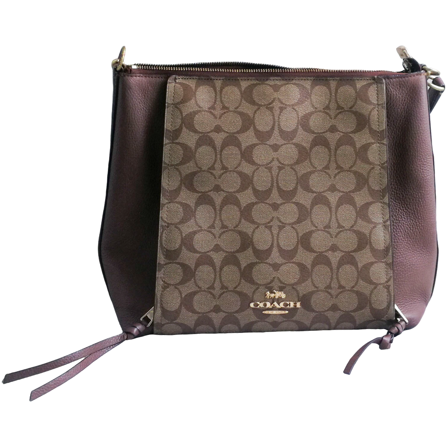 95新  coach 双开门老花包 070718