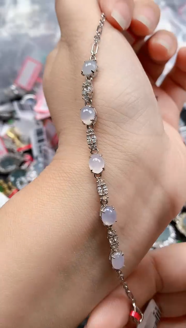 银S925镶嵌戒指翡翠天然A货缅甸翡翠