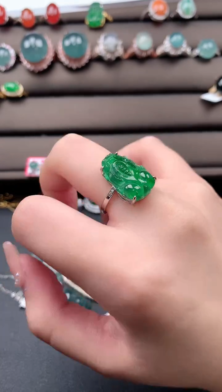 【闪购商品】翡翠戒指银S925镶嵌5214211