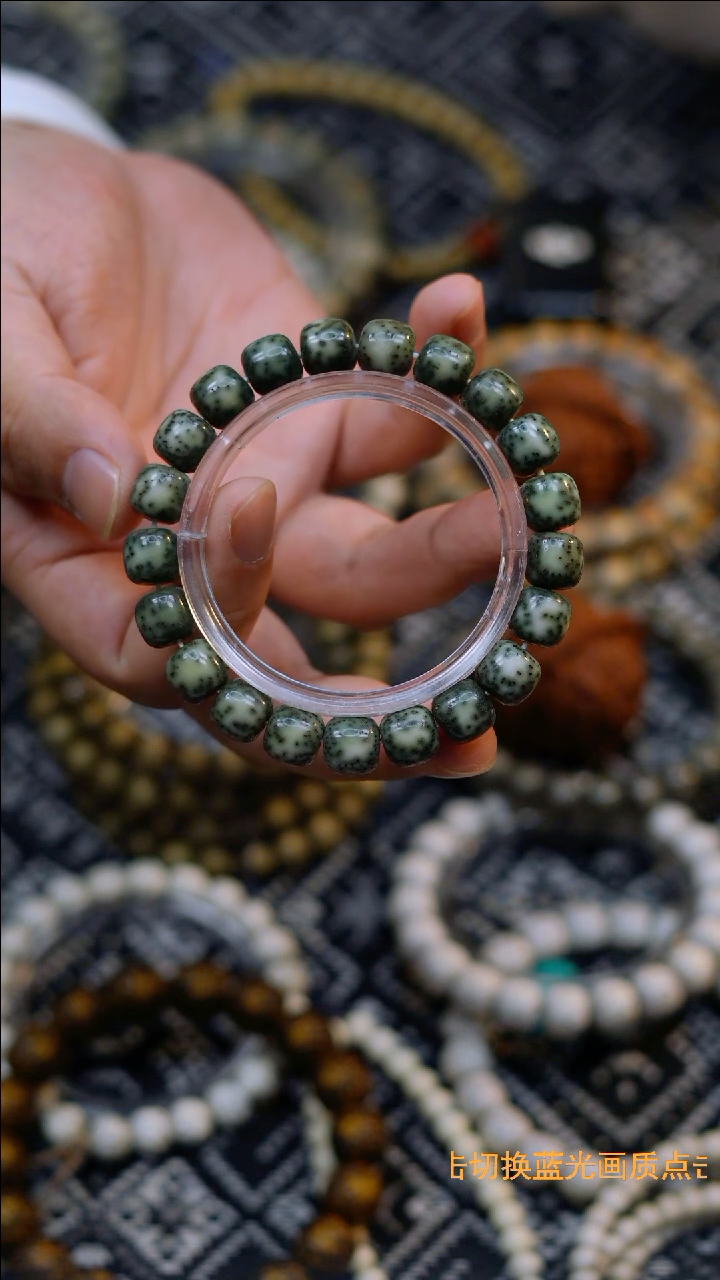 手串星月菩提石玉单圈卡11