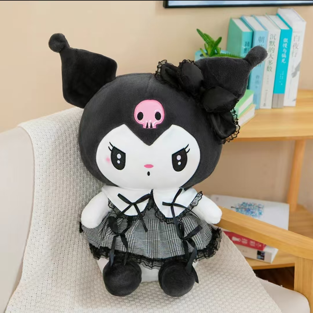 50厘米暗黑色库洛米礼物公仔玩具大玩偶毛绒玩具抱枕生日礼物玩偶