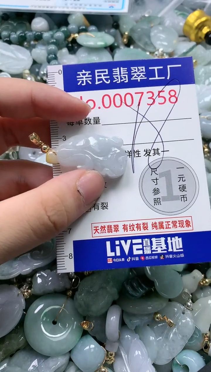 翡翠未镶嵌吊坠(不含链)7358