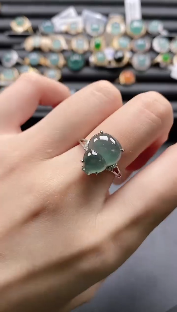 【闪购商品】翡翠戒指银S925镶嵌1111