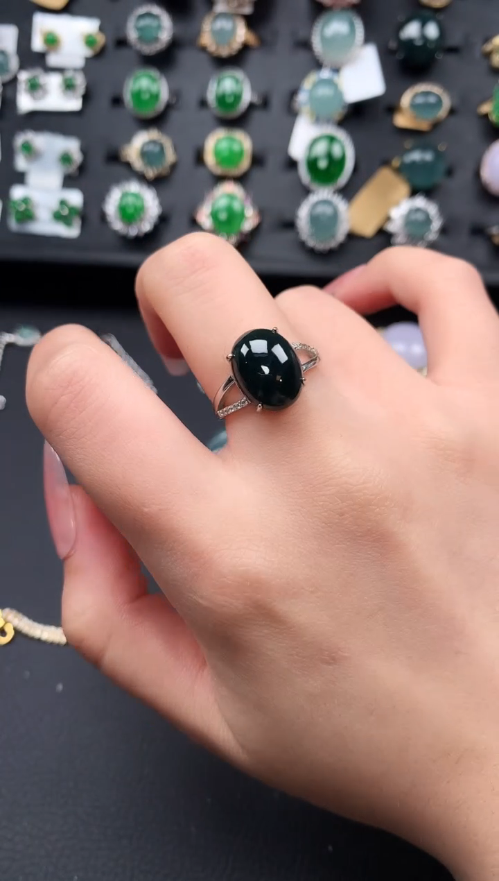 【闪购商品】翡翠戒指银S925镶嵌6312414