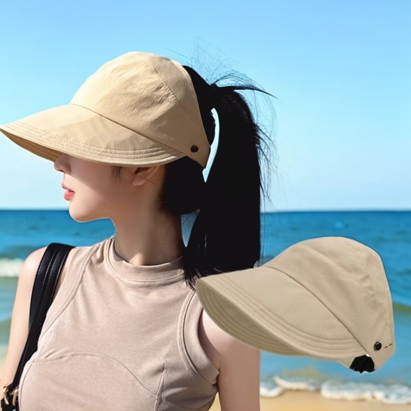 帽子女夏季露丝同款防晒太阳帽遮脸空顶渔夫帽韩版防紫外线口罩