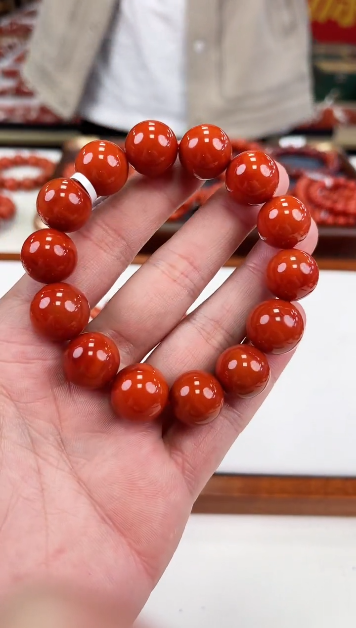 【闪购商品】南红玛瑙瓦西手串15+未镶嵌一个/条