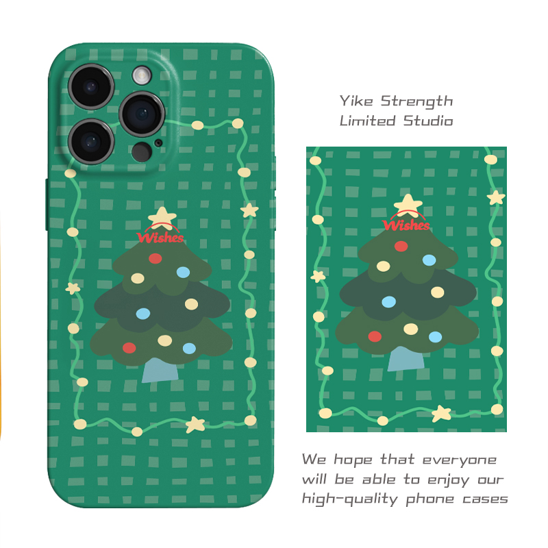 圣诞树灯菲林软壳进口光面适用iphone苹果13rpomax/14/16pro