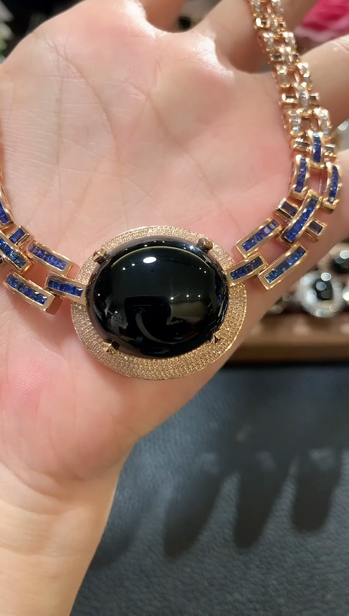 套链18K金镶嵌翡翠?***遇m110  