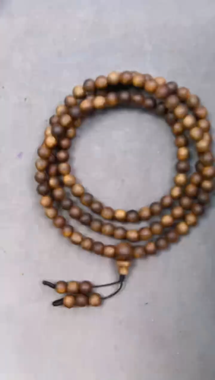 沉香手串来棋楠白露圆珠多圈