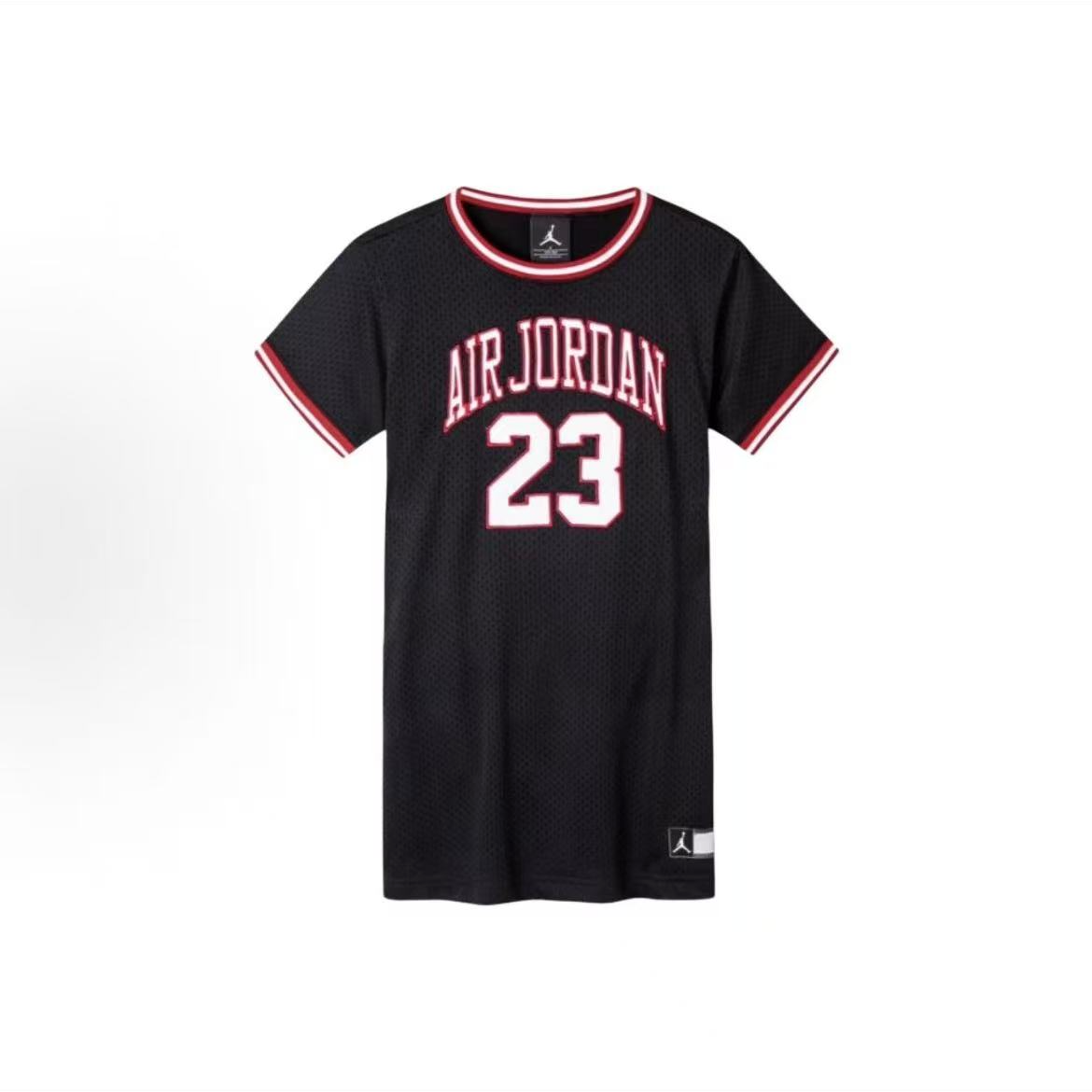 Jordan 女童字母印花网眼短袖儿童连衣裙