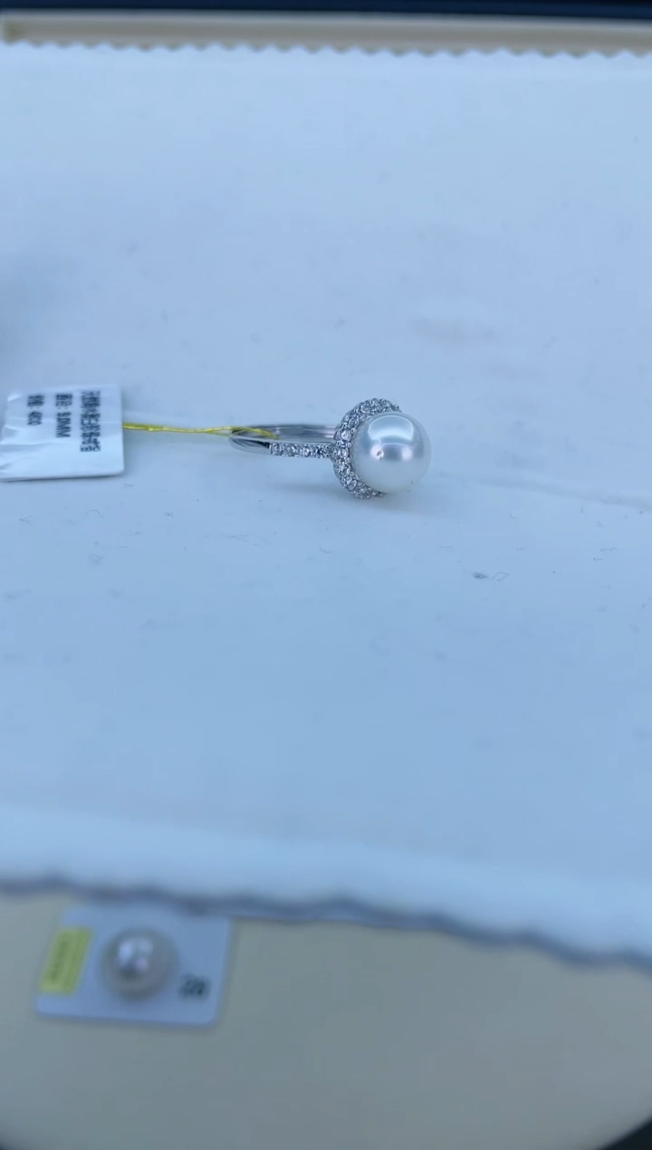 【闪购商品】海水珍珠戒指银S925镶嵌澳白