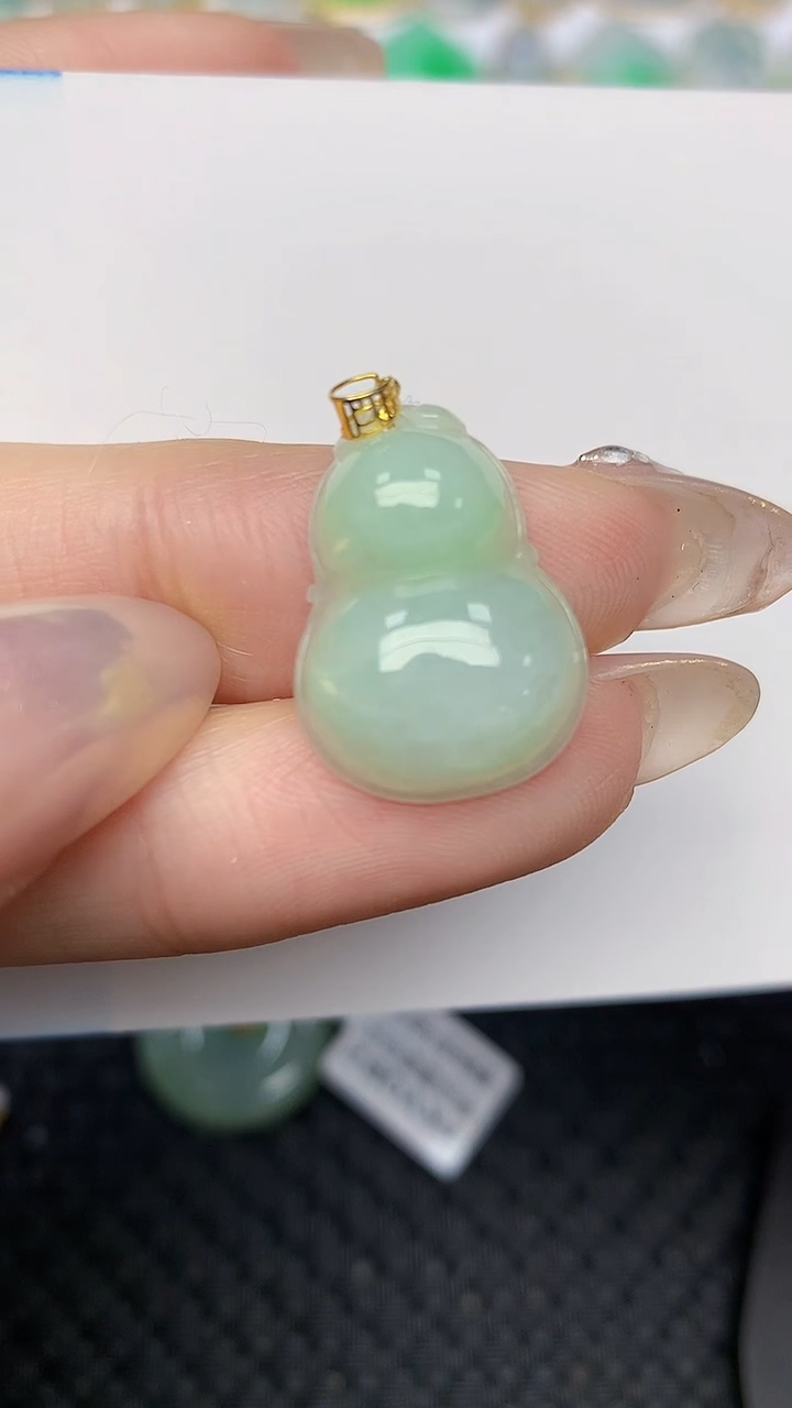 【闪购商品】翡翠颈饰18K金镶嵌 天然翡翠A货