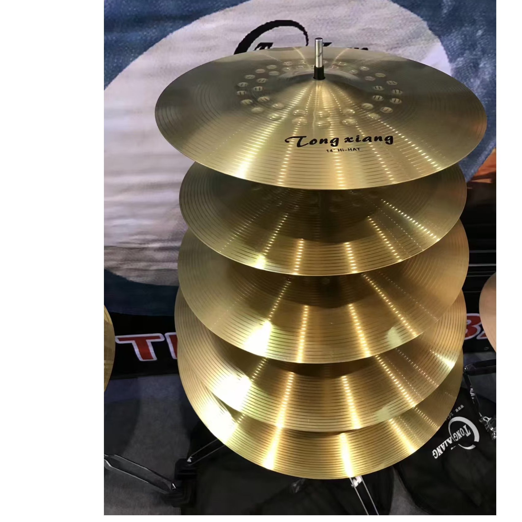 同祥镲片架子鼓原声合金镲练习镲 10“12”14“16”18“20”寸单片 套镲