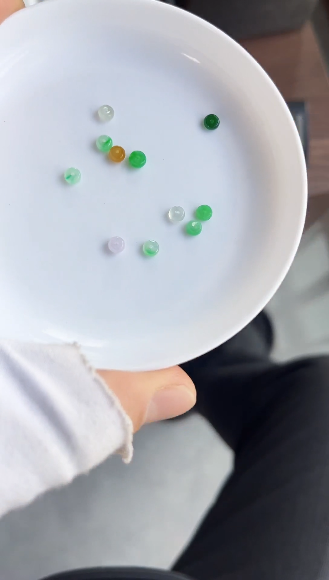 散珠翡翠翡翠算盘11颗 多样性发货