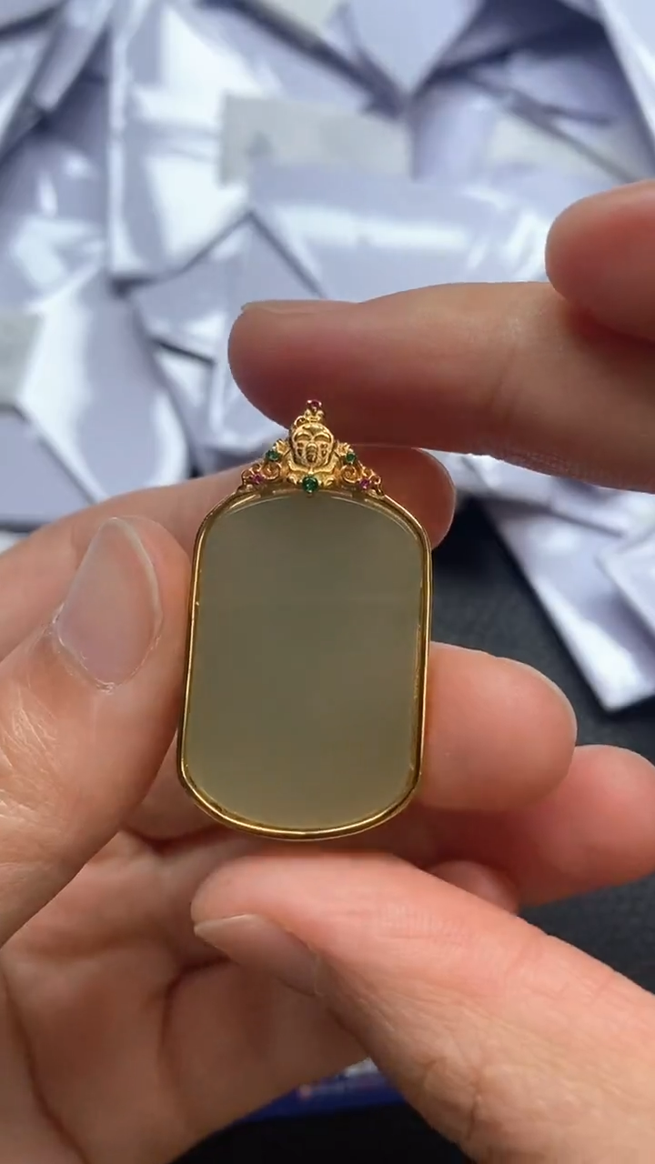 【闪购商品】和田玉吊坠(不含链)银S925镶嵌和田玉吊坠