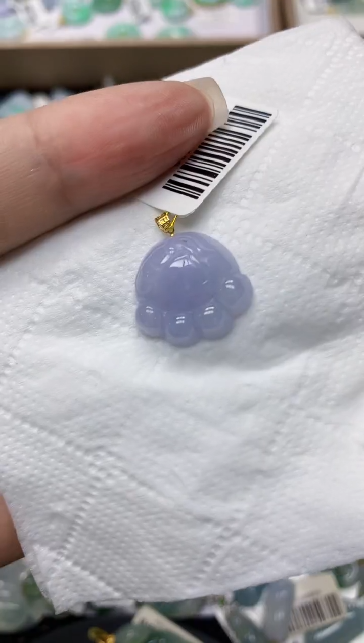 颈饰18K金镶嵌翡翠 11111111111