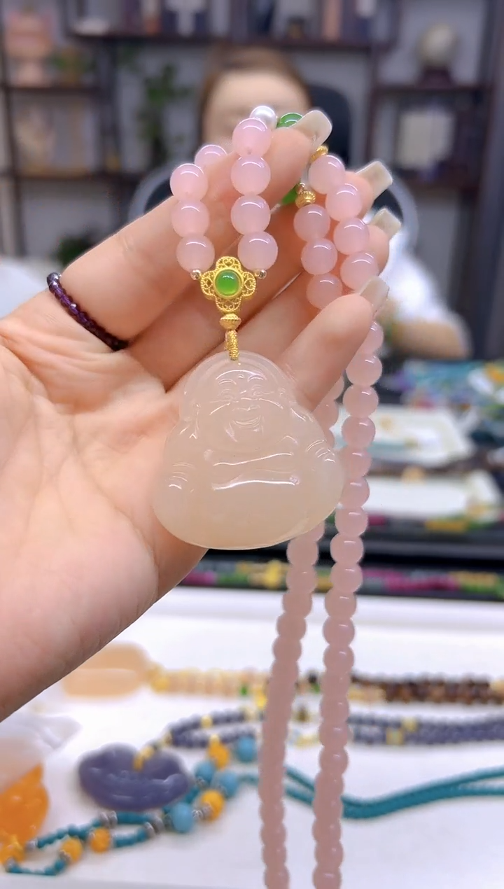 和田玉未镶嵌毛衣链DIY款M285