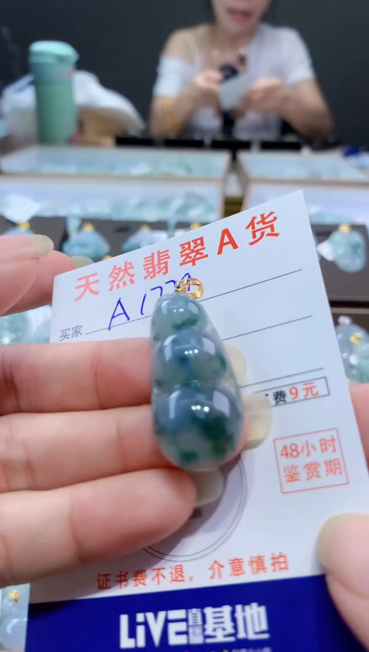 颈饰未镶嵌翡翠天然翡翠A货挂件 
