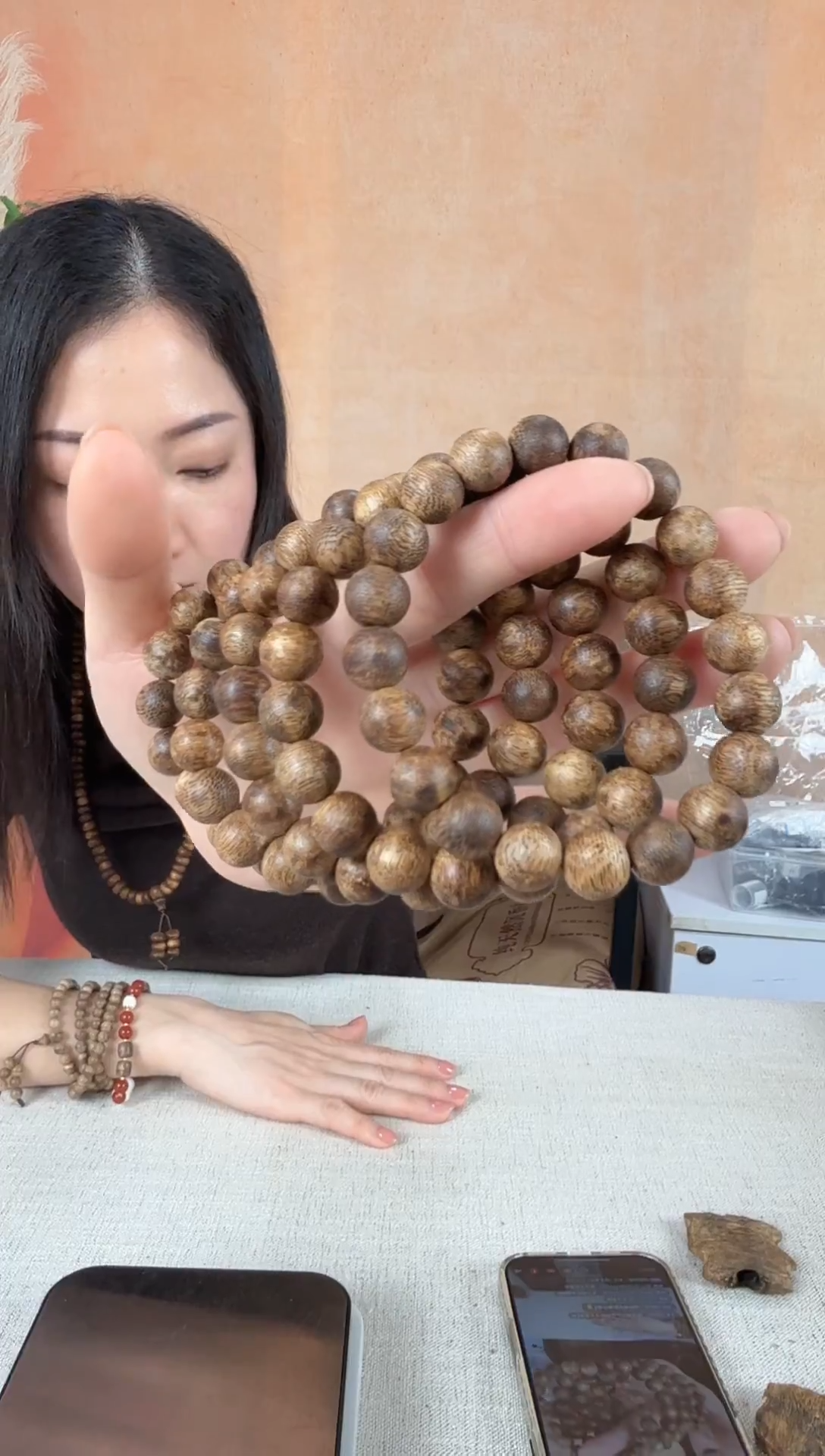 沉香沉香碎屑045沉香圆珠单圈卡1.0/5克多样性发其一