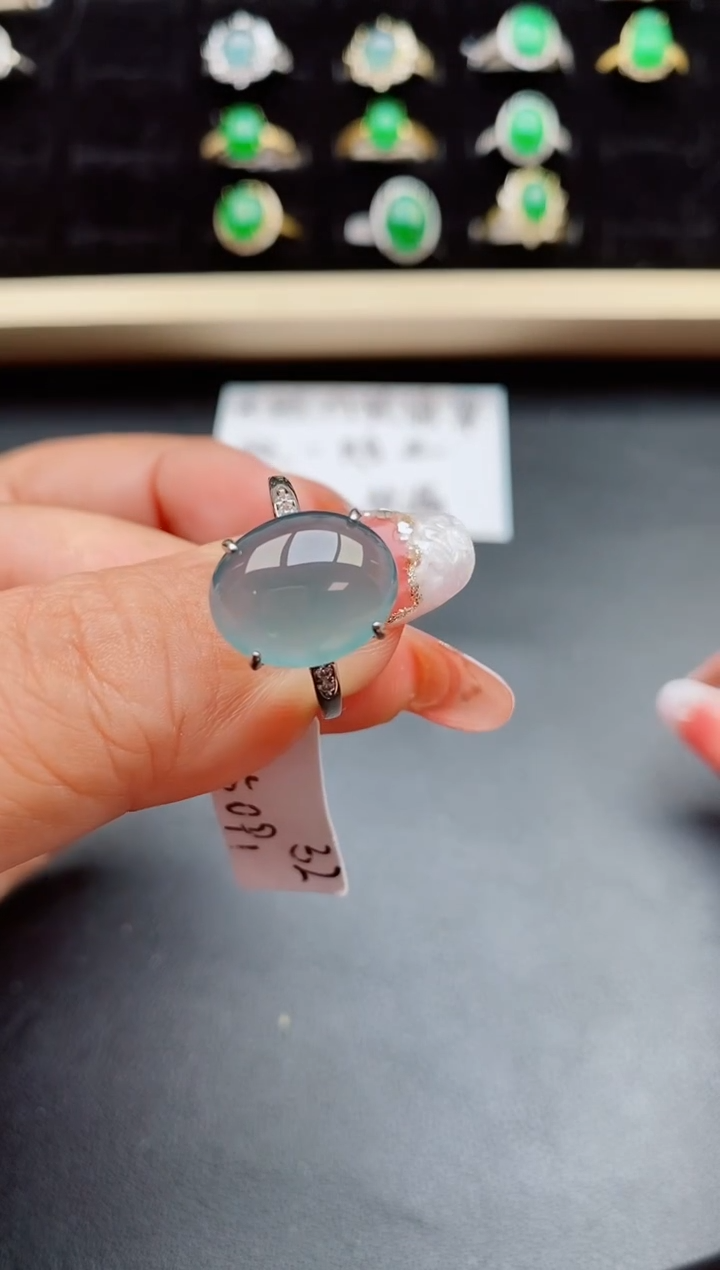 【闪购商品】翡翠戒指银S925镶嵌50800