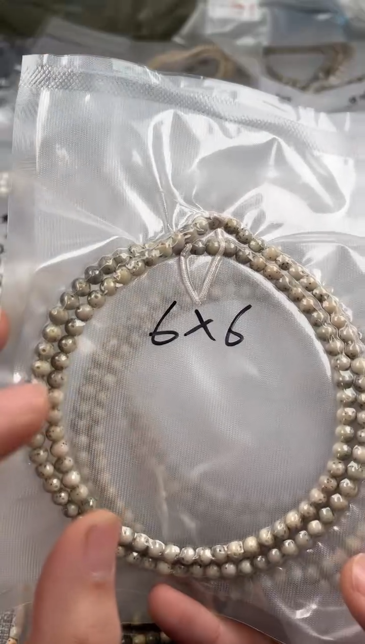 手串星月菩提6mm糯冰带月留白河豚龙蛋108