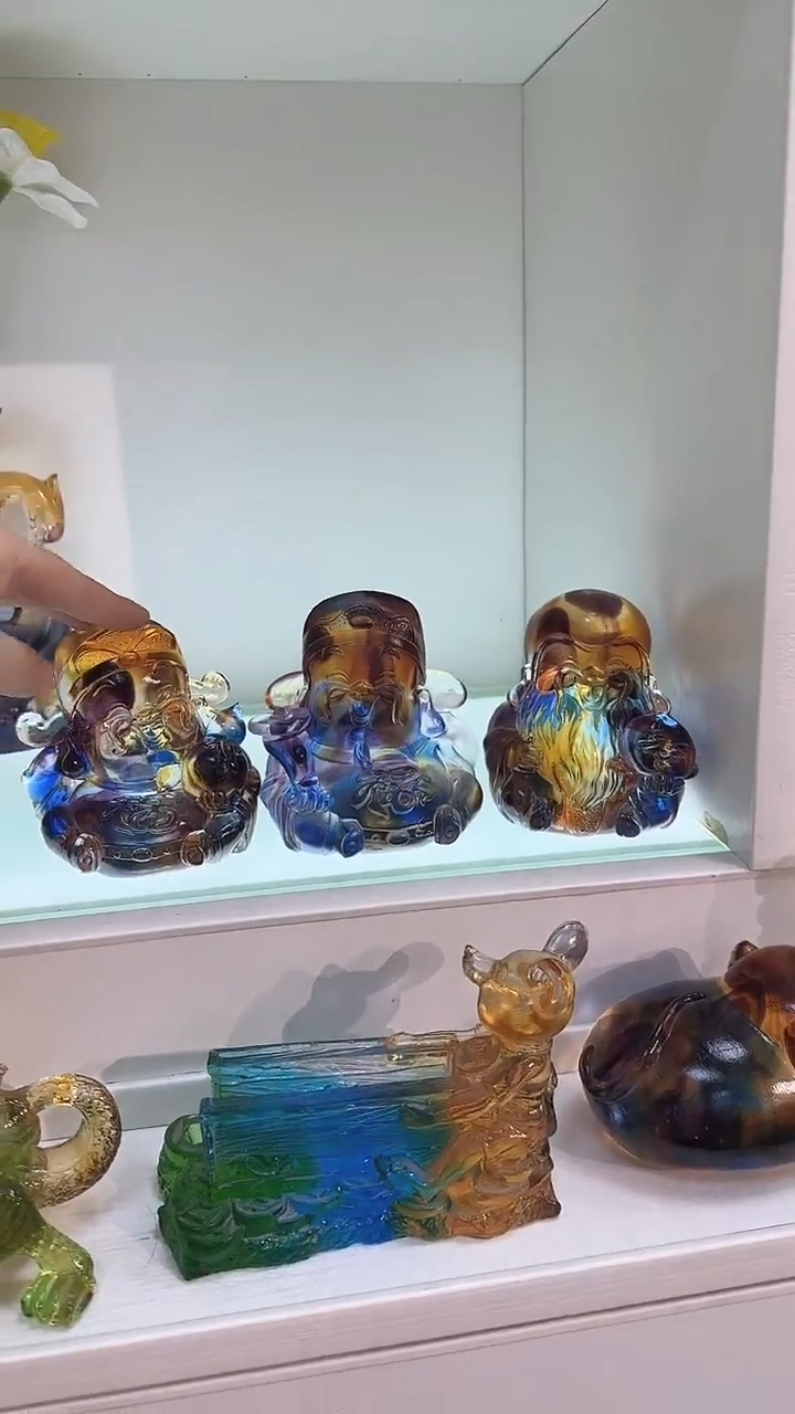 手工艺品琉璃彩色福禄寿