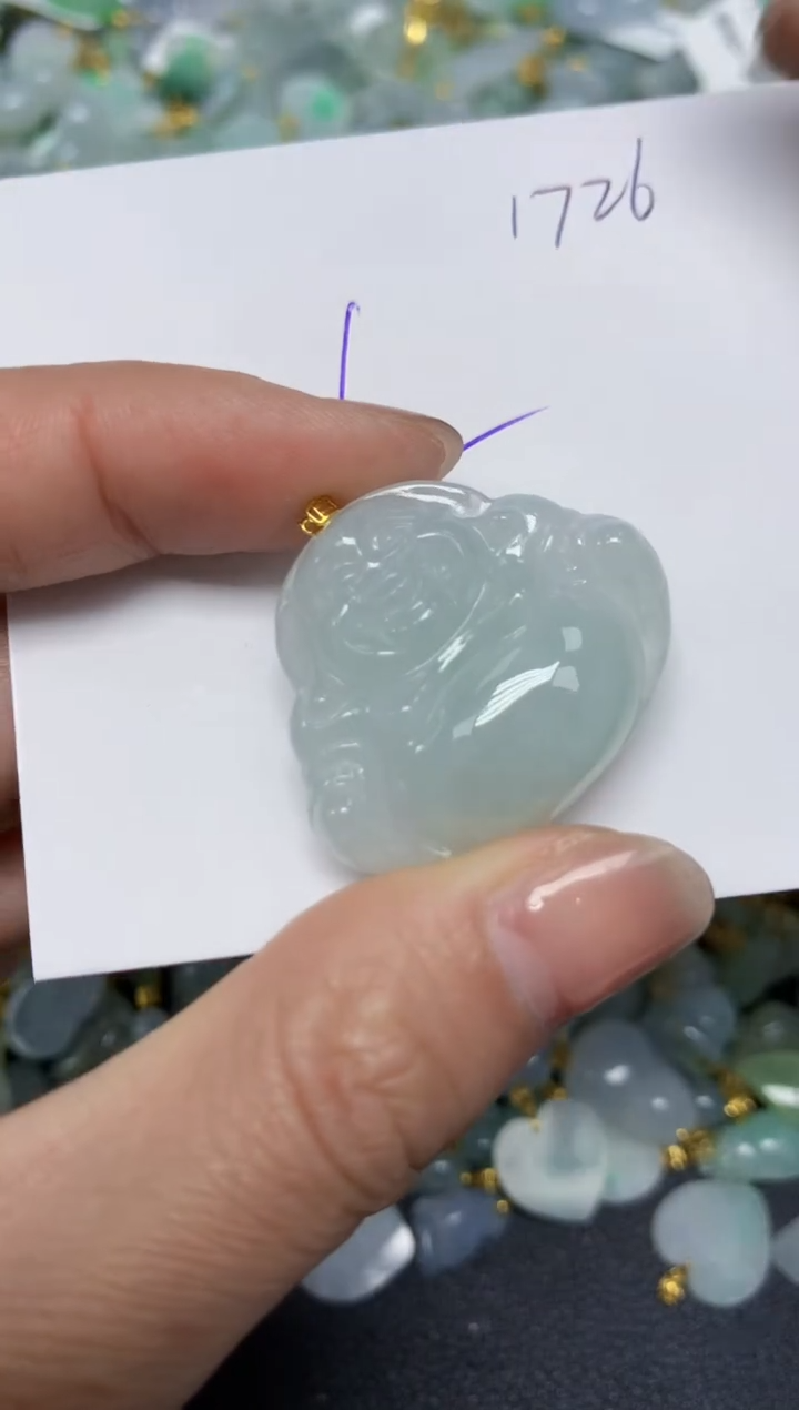 【闪购商品】翡翠颈饰18K金镶嵌 天然翡翠A货