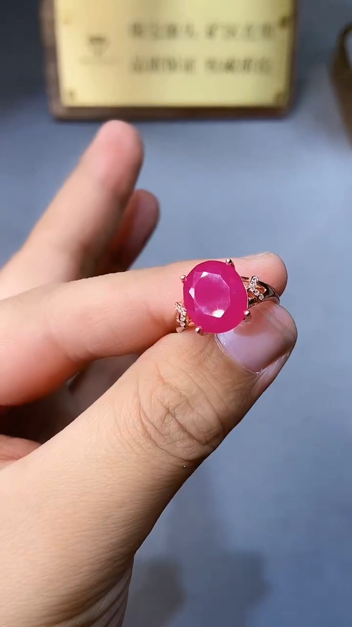 【闪购商品】红宝石戒指银S925镶嵌354