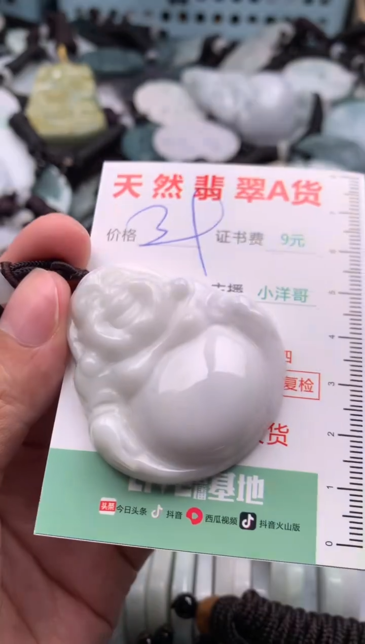 翡翠未镶嵌吊坠(不含链)1