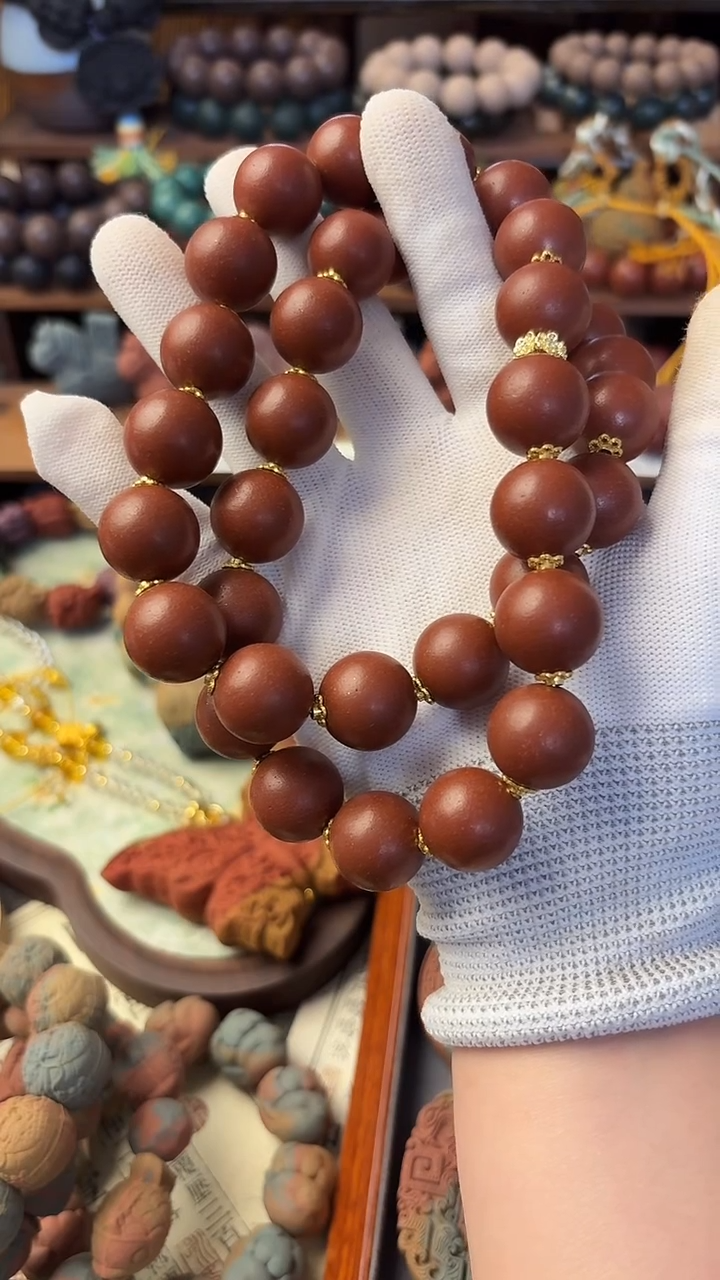 泥塑紫*红麝设计款项链