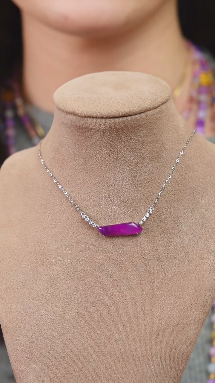 苏纪石（舒俱来）18K金镶嵌项链42