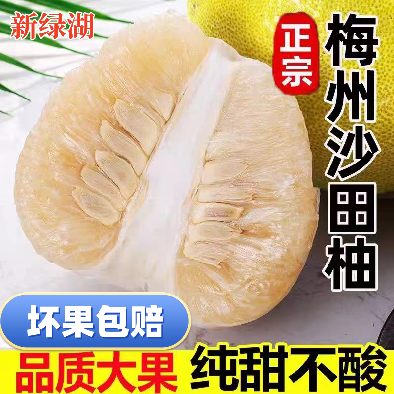 【纯甜无酸】正宗梅州沙田柚梅县金柚子新鲜水果产地直发现货现发