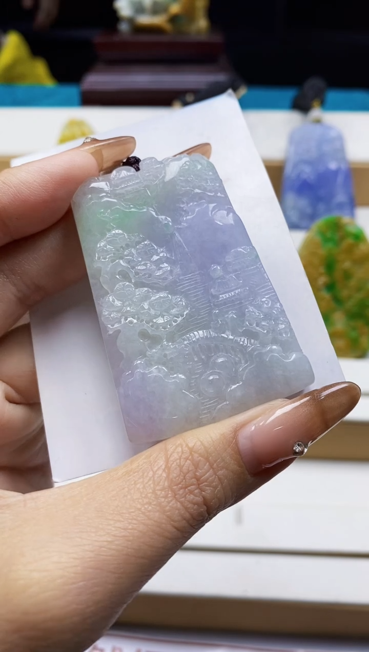 颈饰未镶嵌翡翠翡翠A货