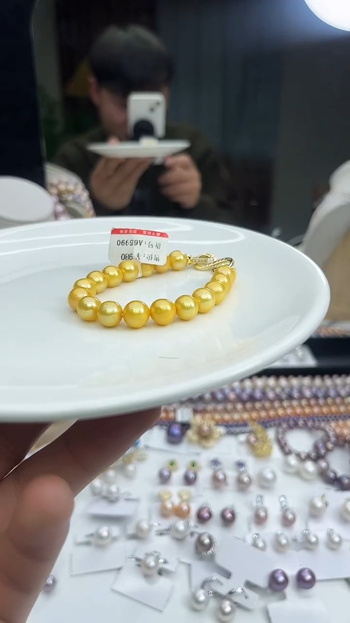 未镶嵌手链淡水珍珠黄色系