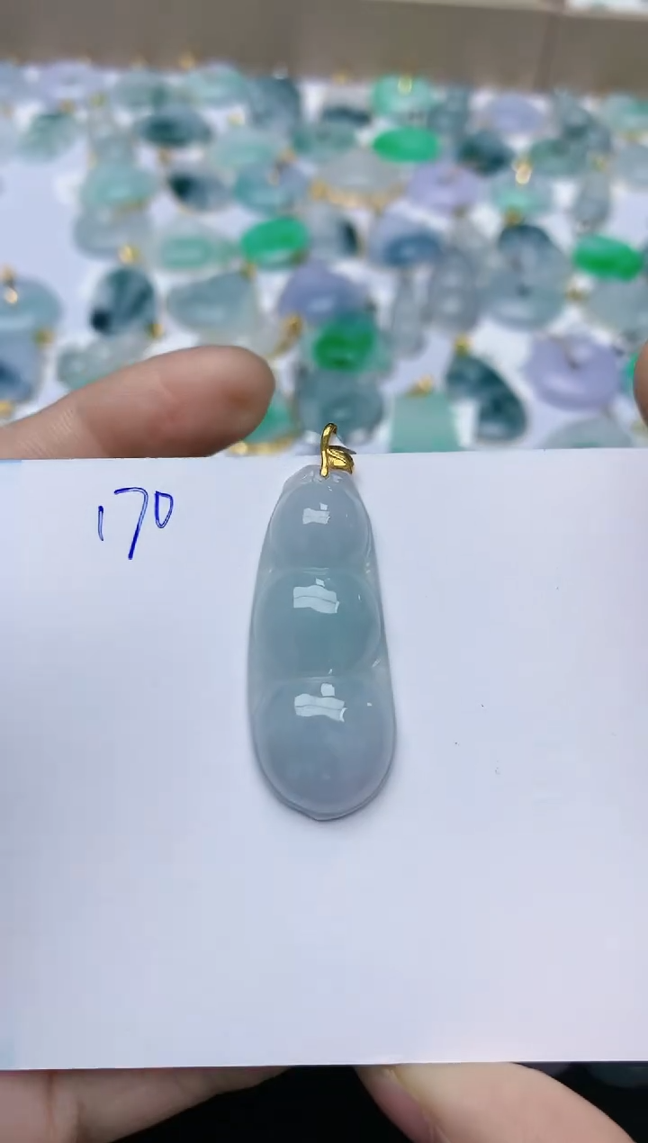 【闪购商品】翡翠颈饰18K金镶嵌天然翡翠A货    170