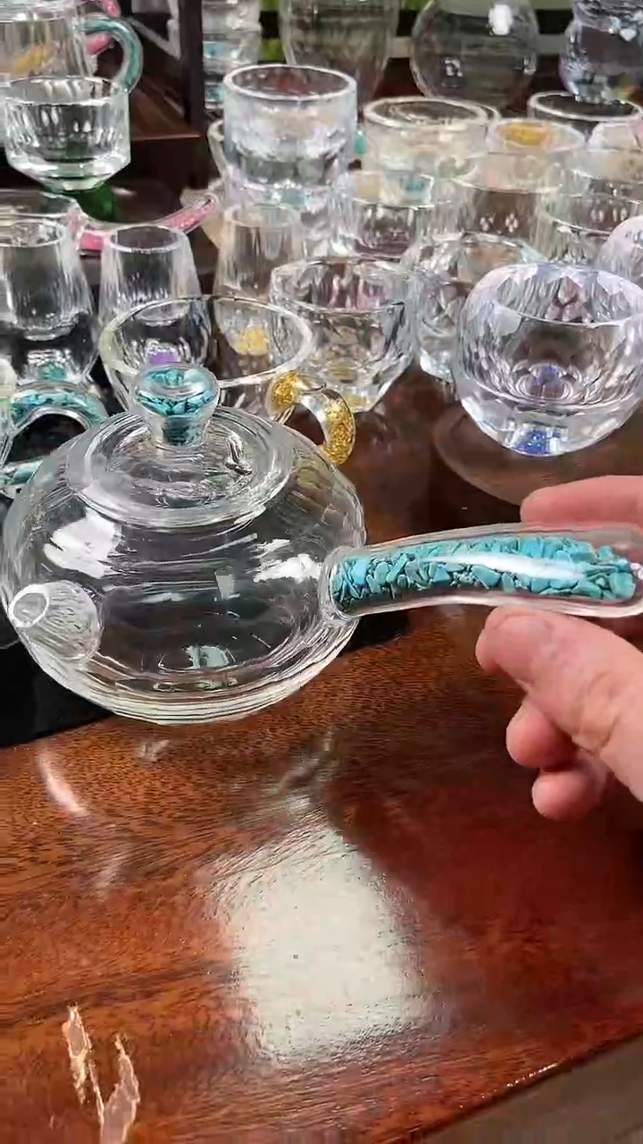 【闪购商品】绿松石水晶侧把壶单壶